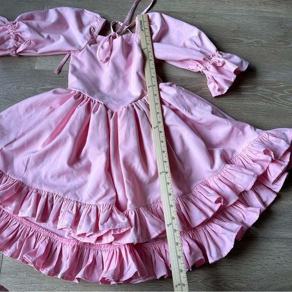 Flower Girl Wedding Birthday Party Cotton Ruffle Toddler Dress Victorian 3T - Picture 13 of 15